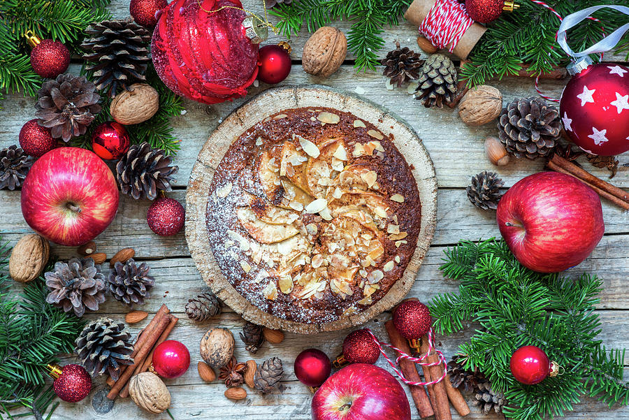 Spiced Apple Cake For Christmas Photograph by Irina Meliukh
