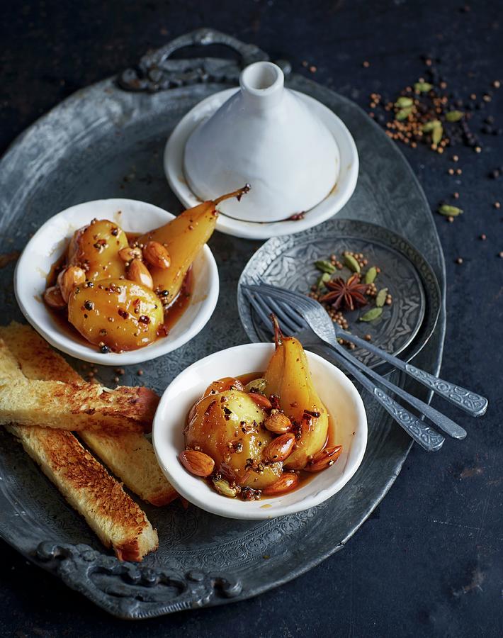 Spiced Apples And Pears With Orange Blossom Brioche north Africa Photograph by Jalag / Julia Hoersch