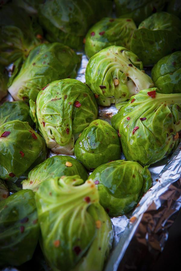 Spiced Brussels Sprouts Photograph by Kent Hwang Photography