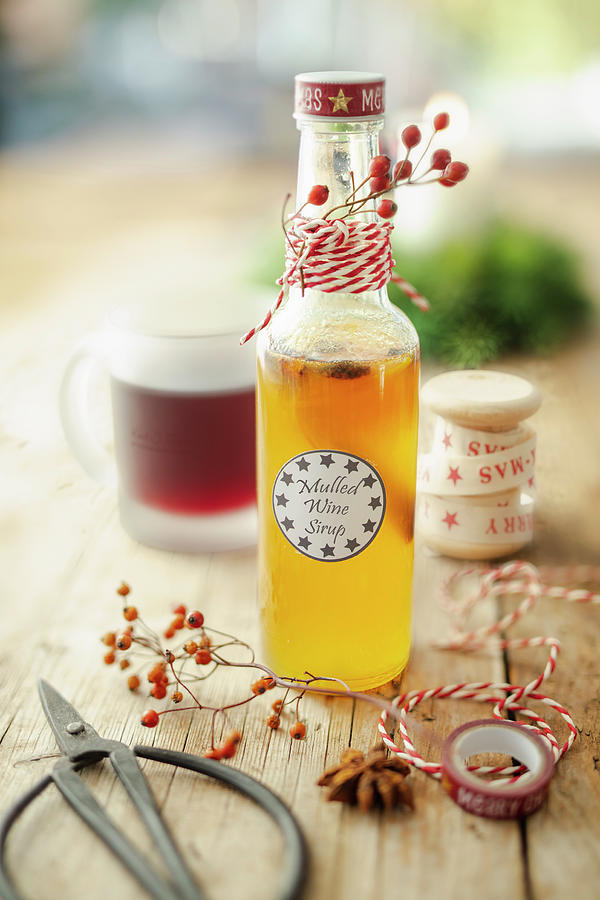 Spiced Syrup For Mulled Wine As A Gift Photograph by Jan Wischnewski