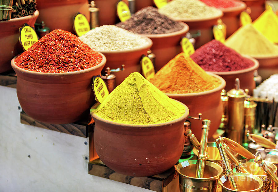 Spices at the Istanbul Spice Bazaar Photograph by John Rizzuto