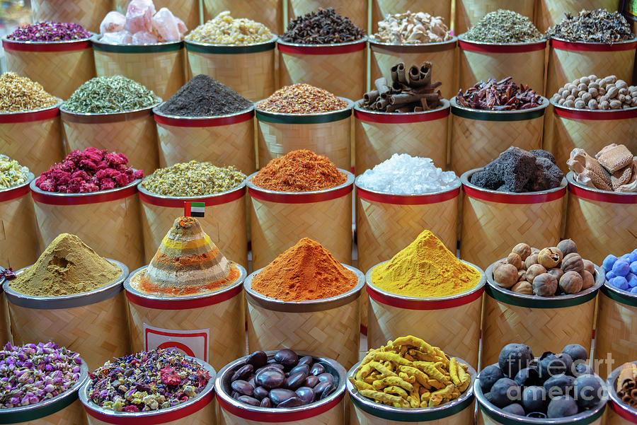 Spices market in Dubai Photograph by Delphimages Photo Creations