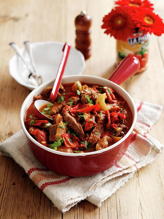 Spicy Beef With Red Pepper Photograph by Gareth Morgans