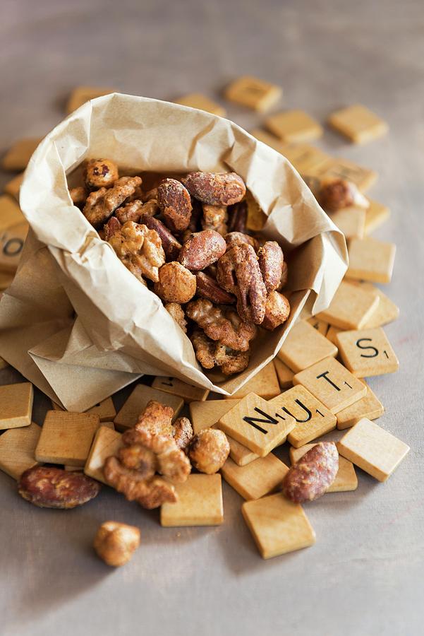 Spicy Nuts For Game Night Photograph by Veronika Studer