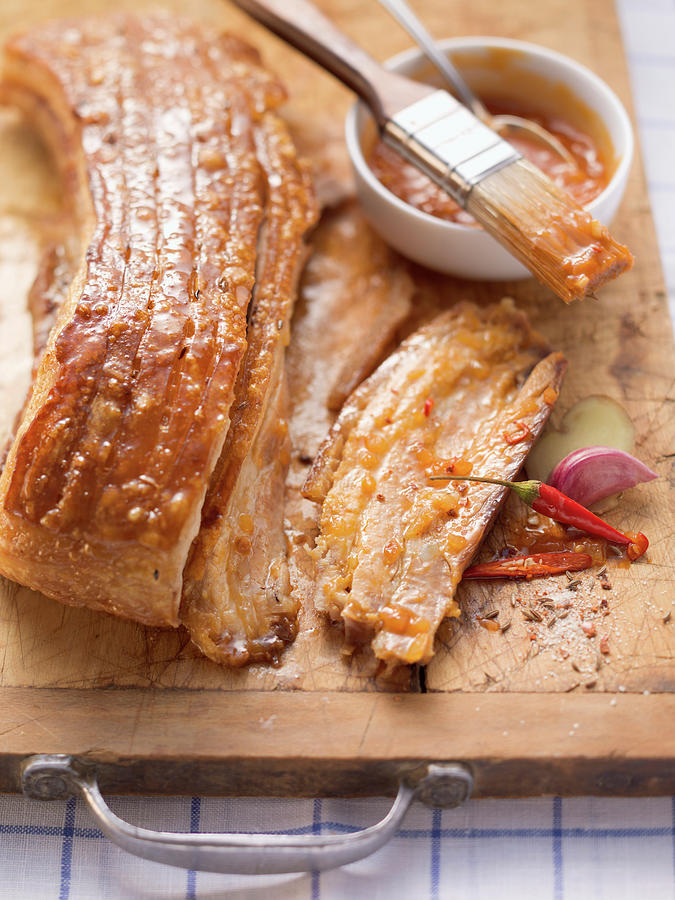 Spicy Roast Pork Belly Photograph by Eising Studio