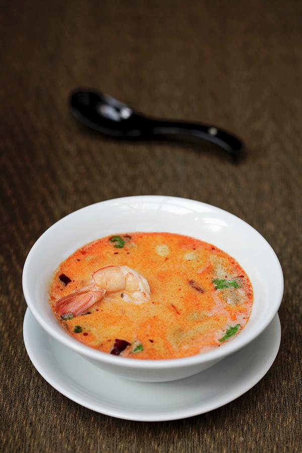 Spicy Sour Prawn Soup thailand Photograph by Emel Ernalbant