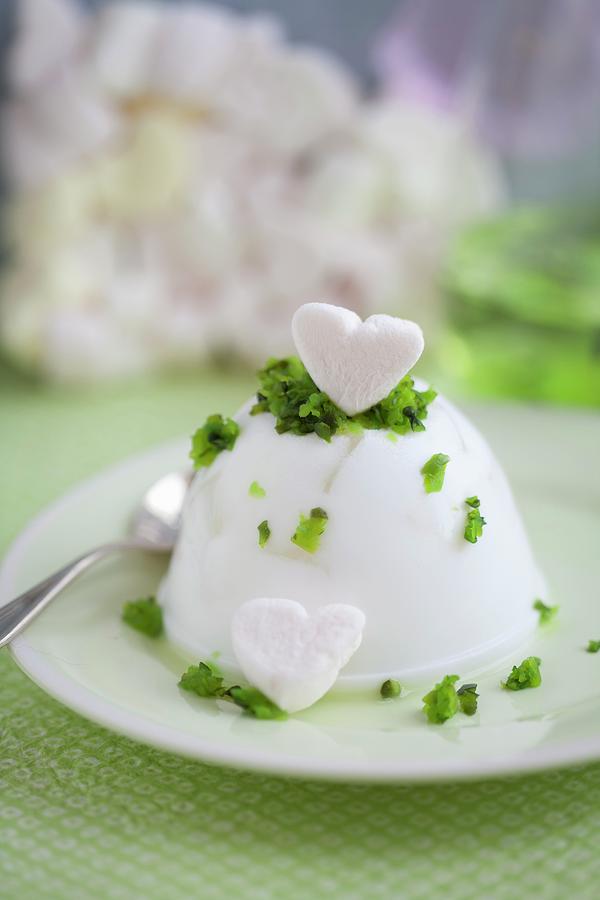 Spicy Tofu Pudding With Tofu Hearts Photograph by Martina Schindler