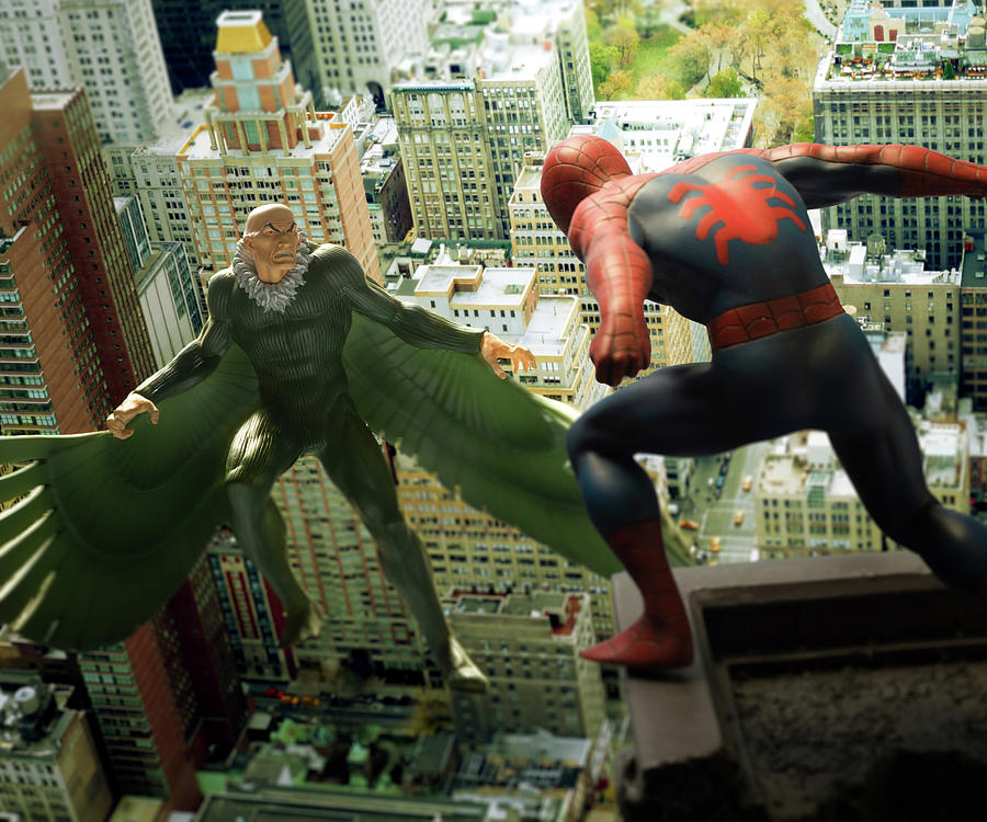 Spider-man Movie Photograph - Spider-Man vs. The Vulture by Blindzider Photography
