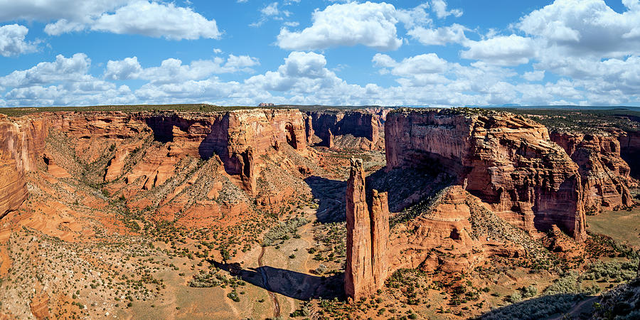 Spider Rock Panorama 1805P Photograph by Kenneth Johnson