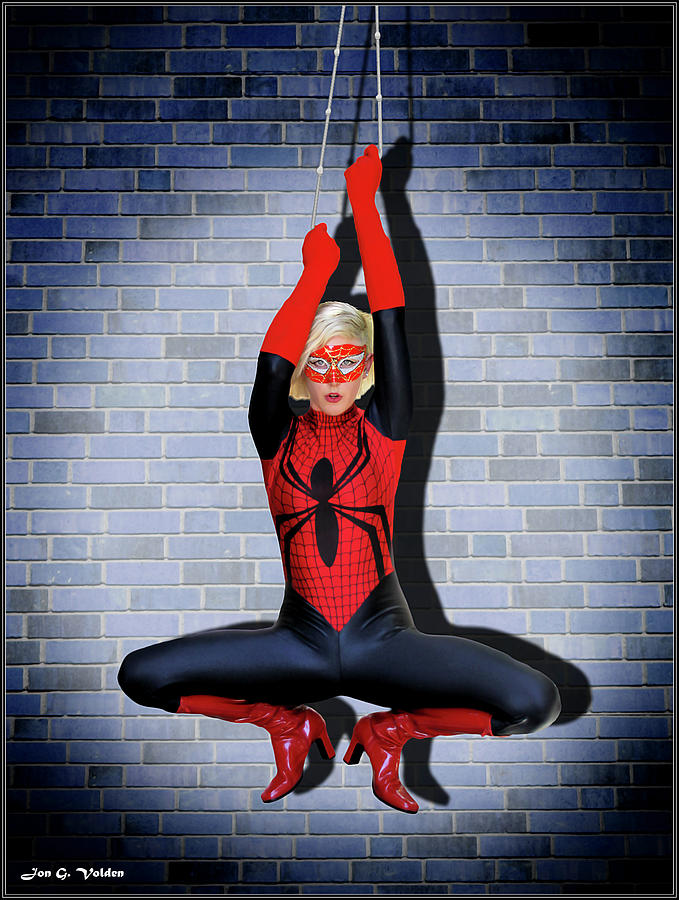 Spider Woman Hanging Out Photograph by Jon Volden