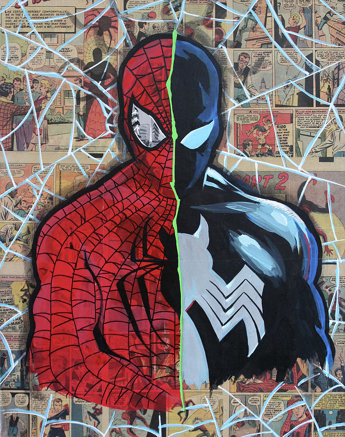 Spiderman Collage 0 Mixed Media by Kyle Willis - Pixels