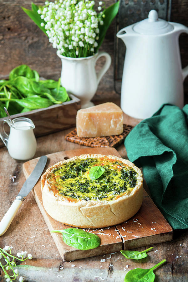 Spinach And Cheese Pie Photograph by Irina Meliukh