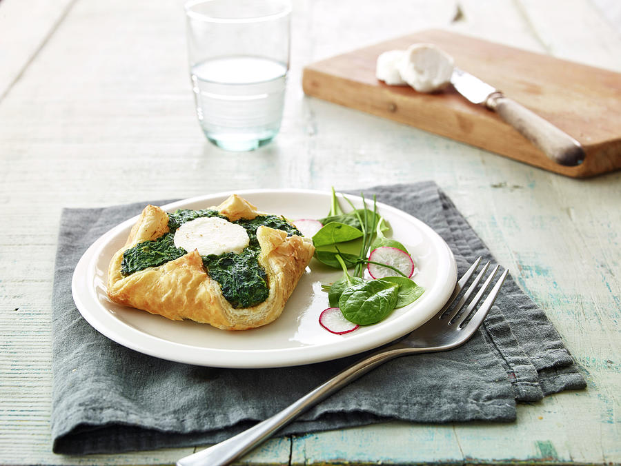 Spinach And Goat's Cheese Flaky Pastry Pie Photograph by Aubergine