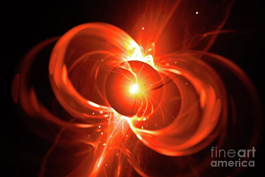 Spinning Neutron Star Photograph by Sakkmesterke/science Photo Library