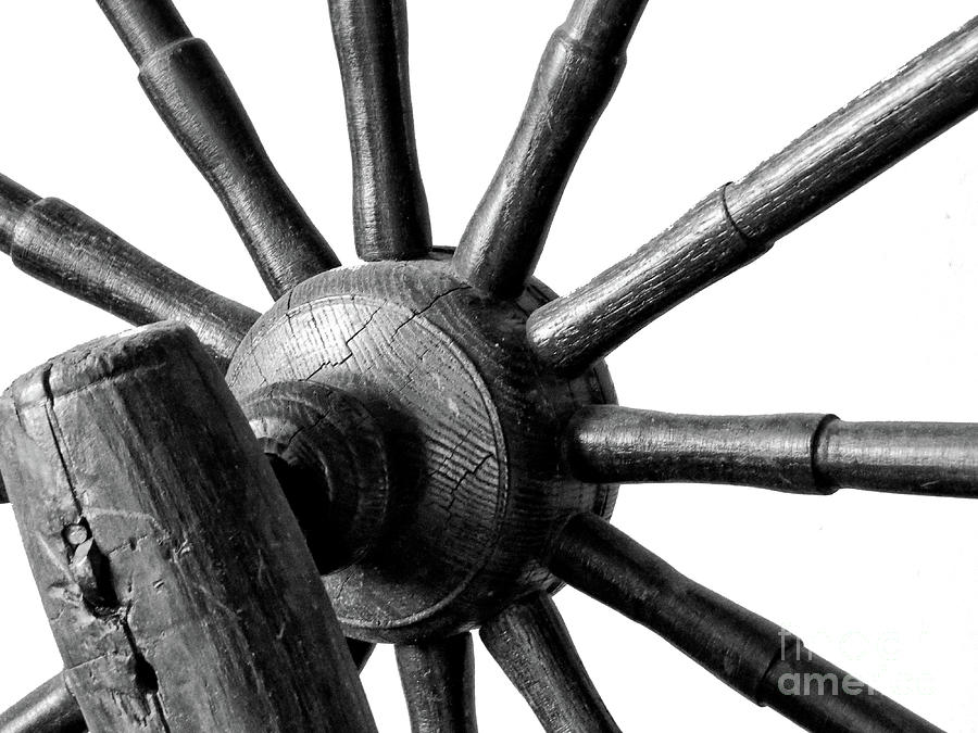 Spinning Wheel Close Up Photograph