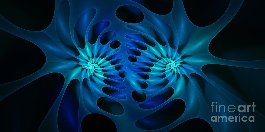 Spiral Blues Digital Art by Doug Morgan