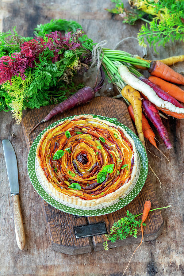 Spiral Carrot Pie Photograph by Irina Meliukh