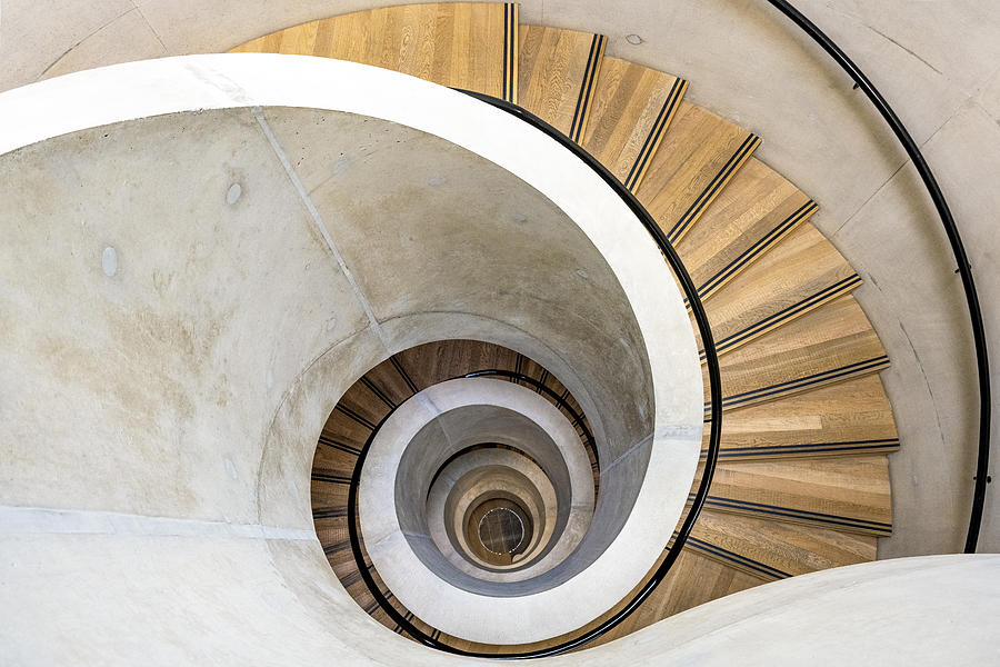 Architecture Photograph - Spiral Down by Linda Wride