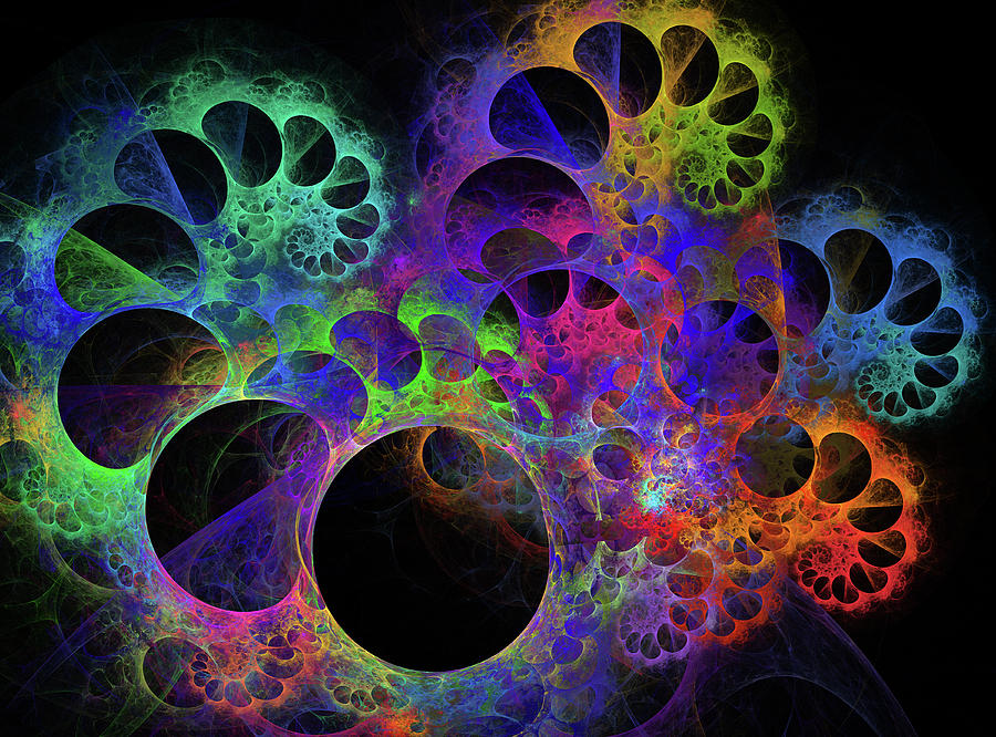 Spiral Formed Nebula Fractal Digital Art