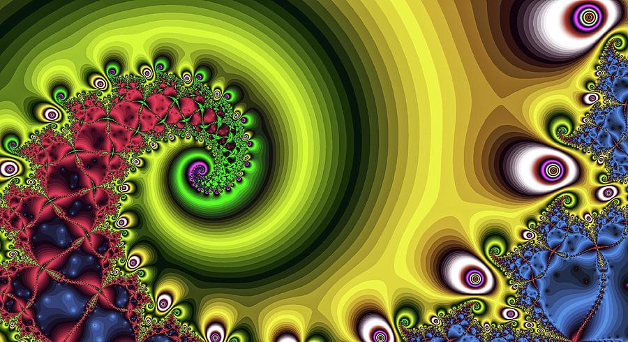 Spiral into the Zone Gold Digital Art by Don Northup