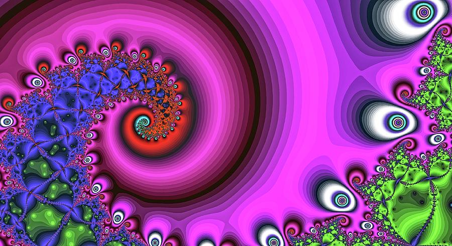 Spiral into the Zone Pink Digital Art by Don Northup