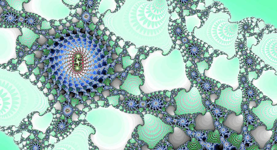 Spiral Mountains Green Fine Art Digital Art by Don Northup