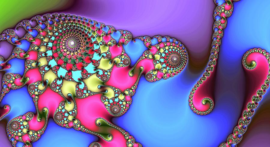 Spiral Splendor Blue Digital Art by Don Northup