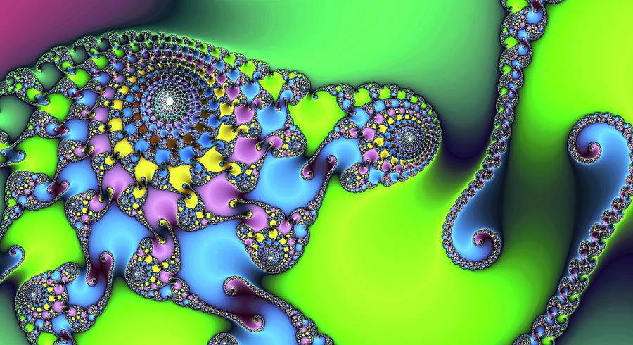 Spiral Splendor Green Digital Art by Don Northup