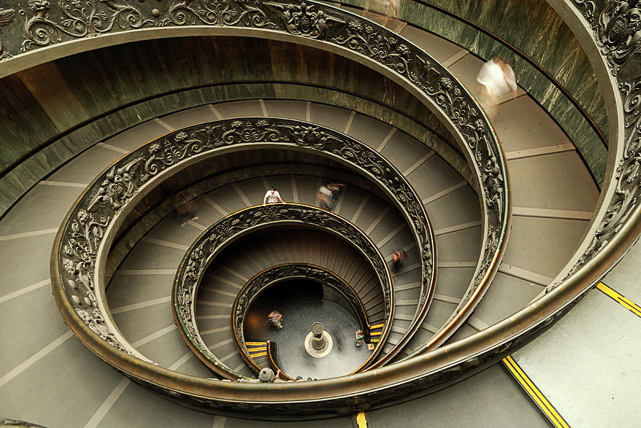 Spiral Staircase Inside The Vatican Photograph by John Harper