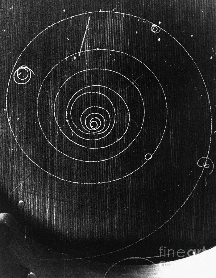 Spiral Track Of Electron In Magnetic Field Photograph by Science Photo Library