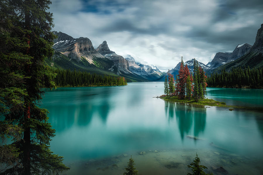 Banff National Park Photograph - Spirit Island by Alex Zhao