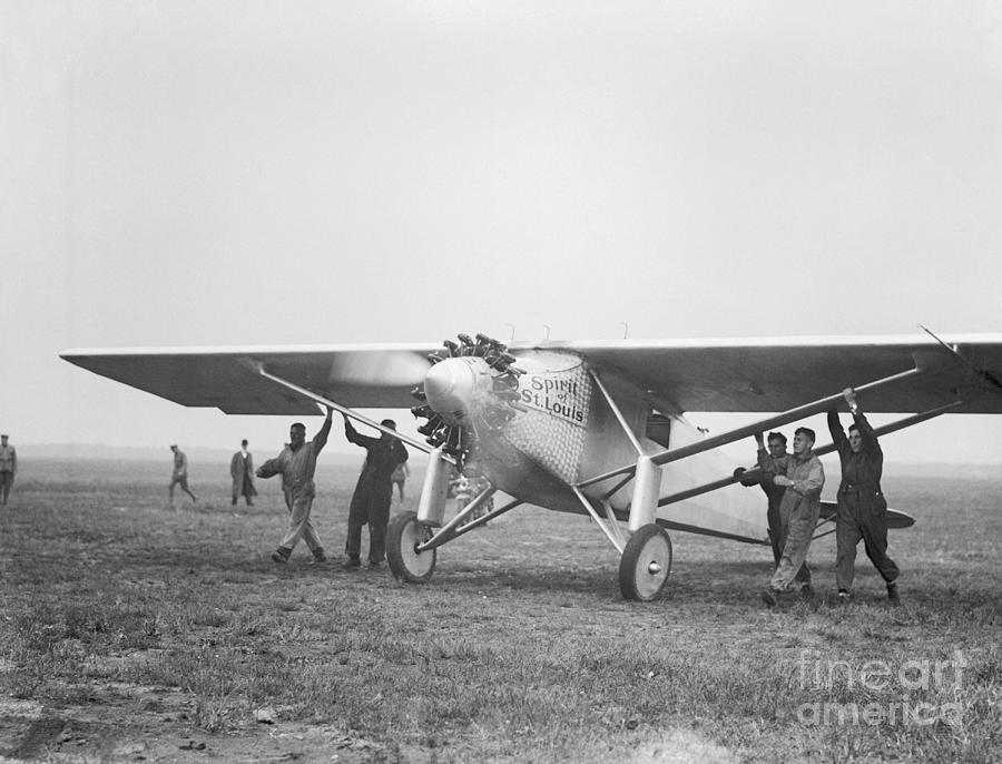 Spirit Of St. Louis Landing After Flight Photograph by Bettmann