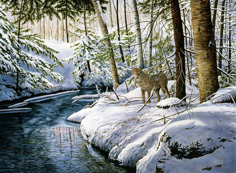 Winter Painting - Spirit Of The North by John Morrow