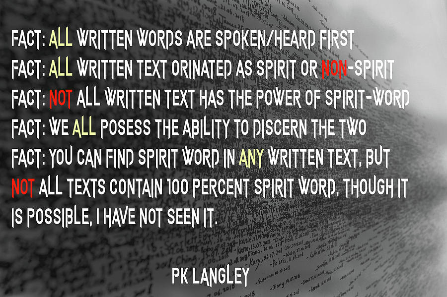 Spirit Word by PK Langley Spirit Word by PK Langley