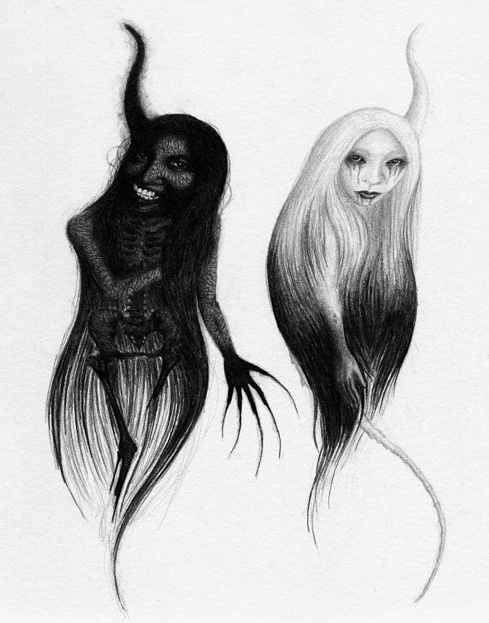 Spirits Of The Twin Sisters - Artwork Drawing by Ryan Nieves
