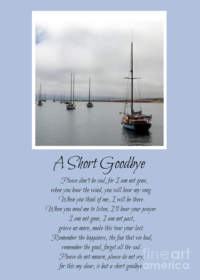 Spiritual Sympathy Card with Sailboats in a Harbor Photograph by Stephanie Laird