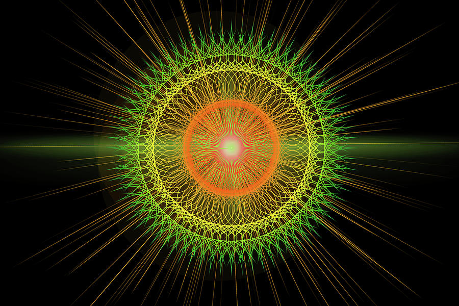 Spirograph Image,Bright Colors Digital Art by Sandra Js
