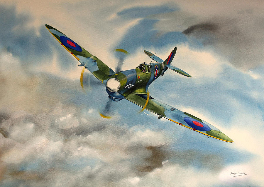 Spitfire 2 Painting By Steve Jones Pixels   Spitfire 2 Steve Jones 