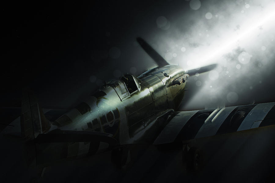 Spitfire AB910 Dust Digital Art by Airpower Art