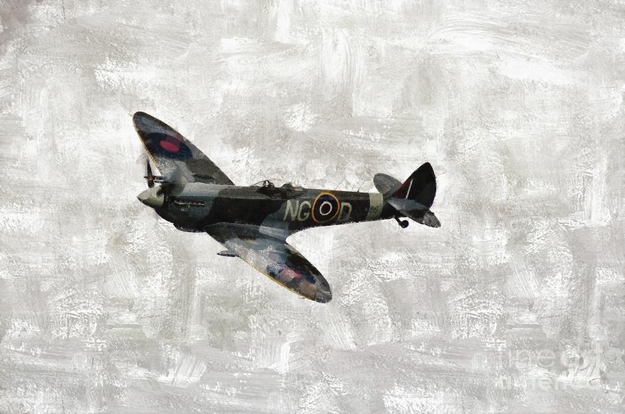 Spitfire, WWII Painting by Esoterica Art Agency