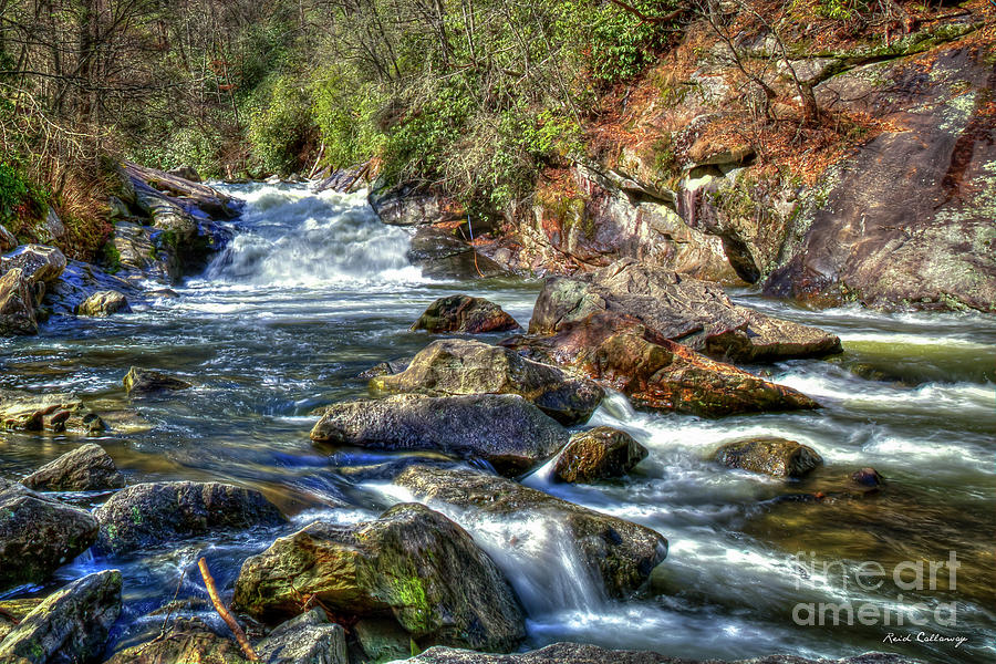 Splash Cullasaja River Highlands North Carolina Art Photograph by Reid Callaway