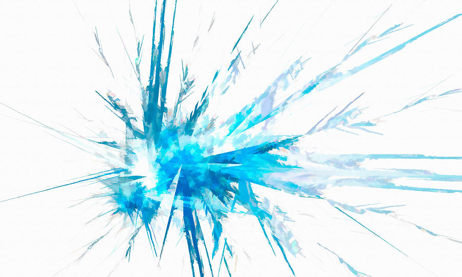 Splash Master Abstract Light Blue Digital Art by Don Northup