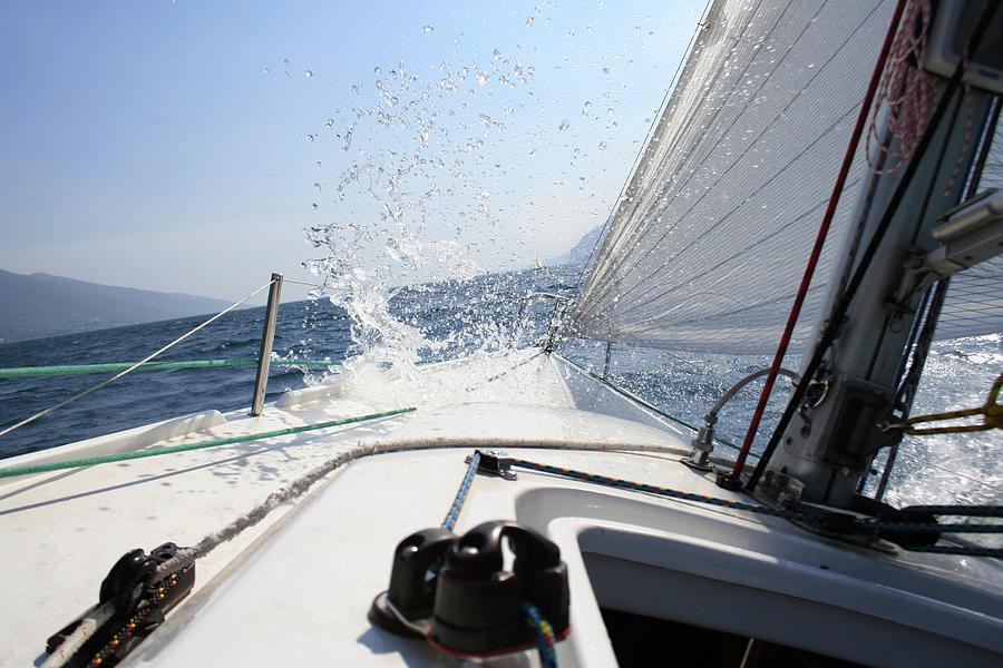 Splash On Sailing-yacht Photograph by Crossbrain66