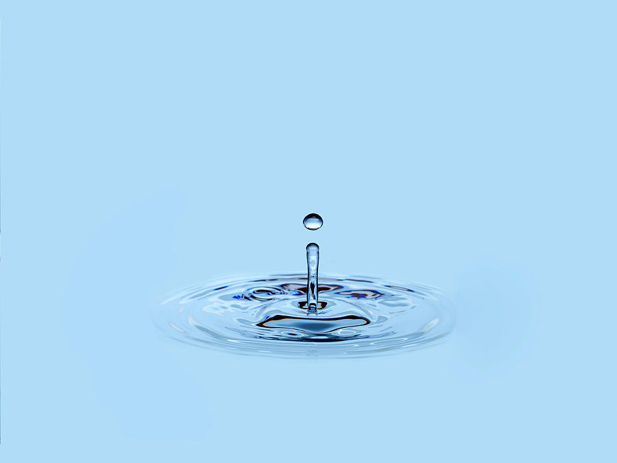 Splashing Waterdrop Droplet Falling Photograph by Ballyscanlon