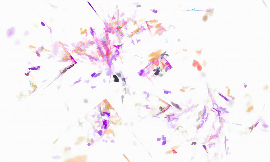 Splatter Abstract Purple Digital Art by Don Northup