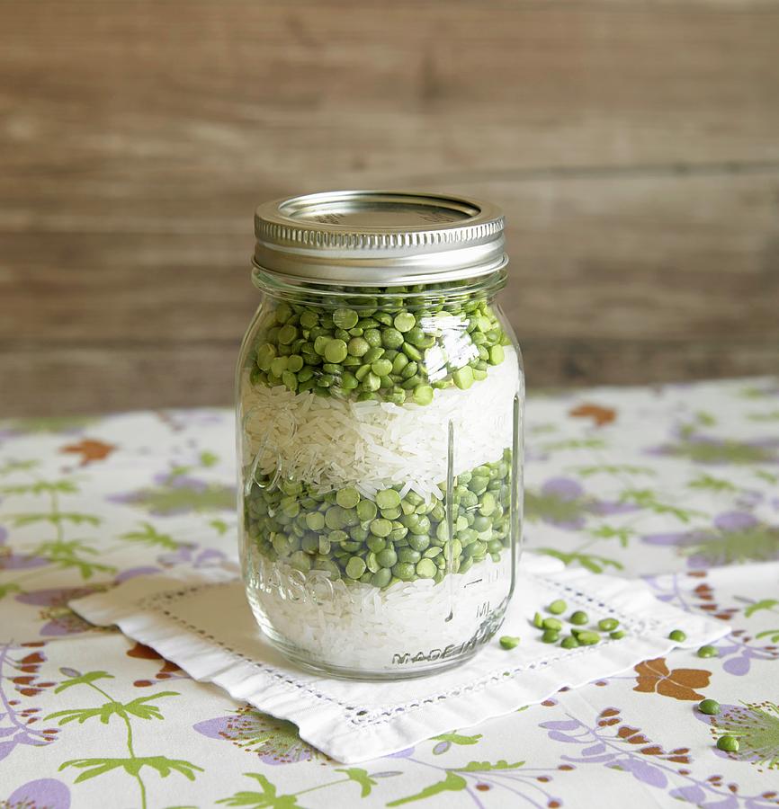 Split Pea And Rice Soup Mix In A Jar Photograph by Dinner, Allison Pixels