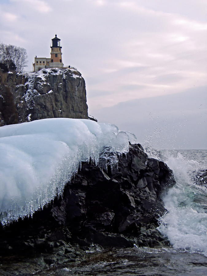 Split Rock Lighthouse Winter Photograph