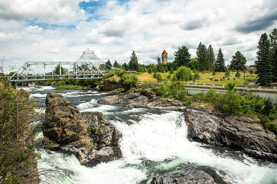 Spokane River Upper Falls Photograph by Tom Cochran