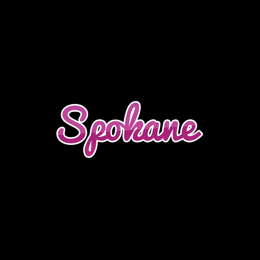 Spokane #Spokane Digital Art by TintoDesigns