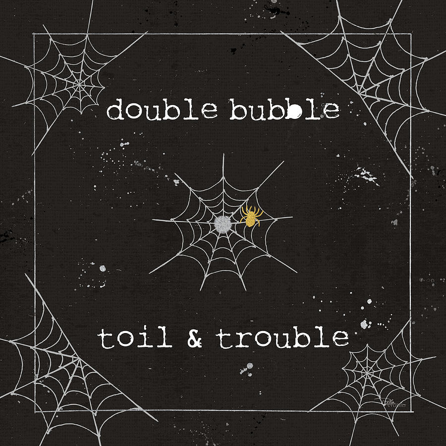 Black Painting - Spooky Cuties I Web by Pela Studio Black Painting - Spooky Cuties I Web by Pela Studio